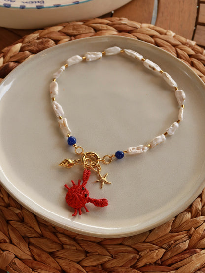 Senda Necklace Pearl + 3 Charms