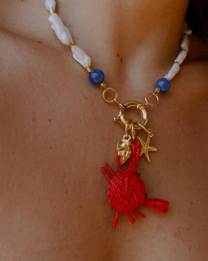 Senda Necklace Pearl + 3 Charms